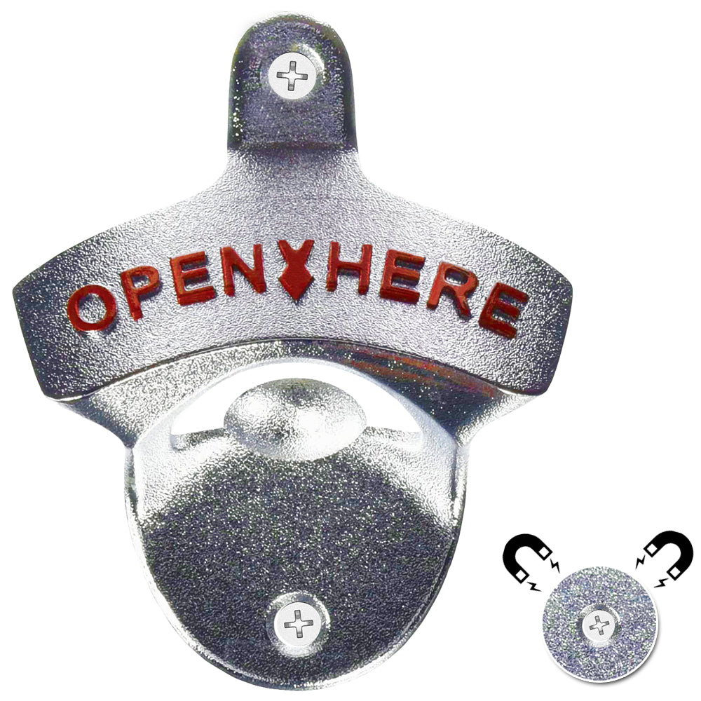 Wall Mounted Bottle Opener & Bottle Top Catcher FLOW Barware®