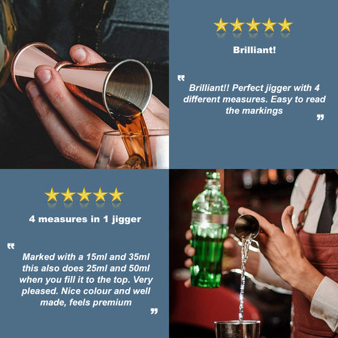 Copper Jigger Spirit Measure 25ml 50ml