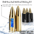 XL GOLD Whisky Bullets | Reusable Bullet Ice Cubes