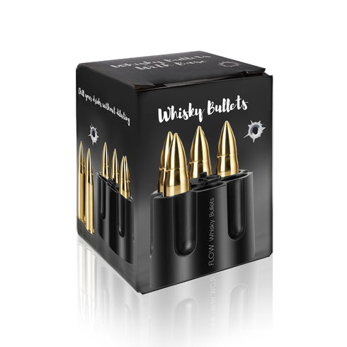 XL GOLD Whisky Bullets | Reusable Bullet Ice Cubes