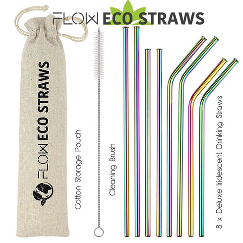 Rainbow Metal Drinking Straws
