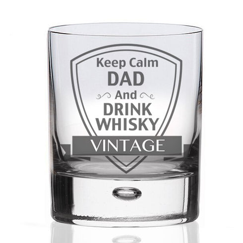 Whisky Glass - Keep Calm Dad & Drink Whisky