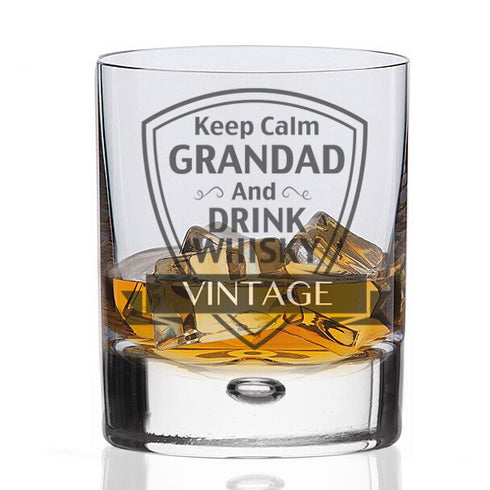 Whisky Glass - Keep Calm Grandad & Drink Whisky