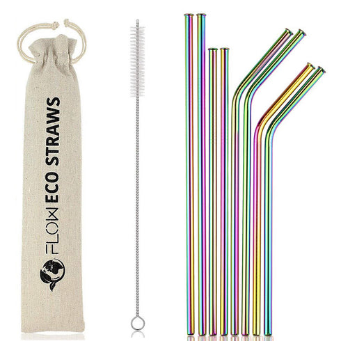 Rainbow Metal Drinking Straws