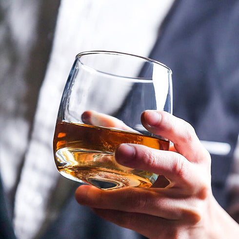 Rocking Whisky Glass & Whiskey Stones Set