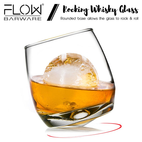 Rocking Whisky Glass & Ice Ball Set