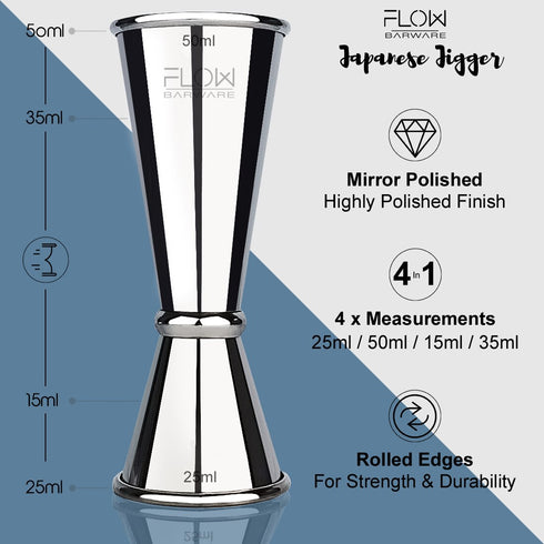 Silver Jigger Spirit Measure 25ml 50ml