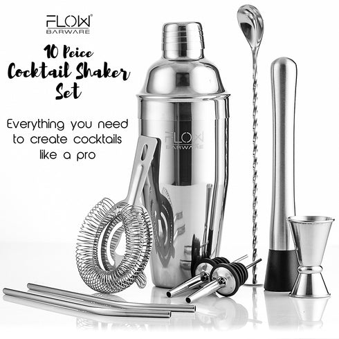 Cocktail Shaker Set - 10 Piece
