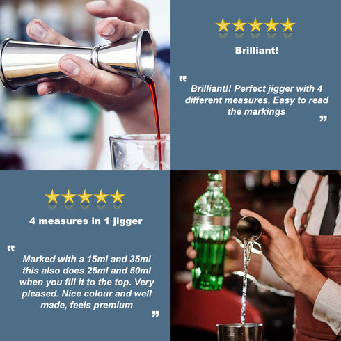 Silver Jigger Spirit Measure 25ml 50ml