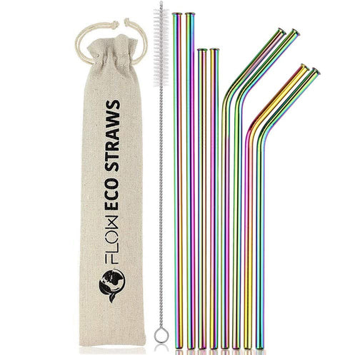 Rainbow Metal Drinking Straws