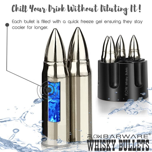 XL Whisky Bullets | Reusable Bullet Ice Cubes