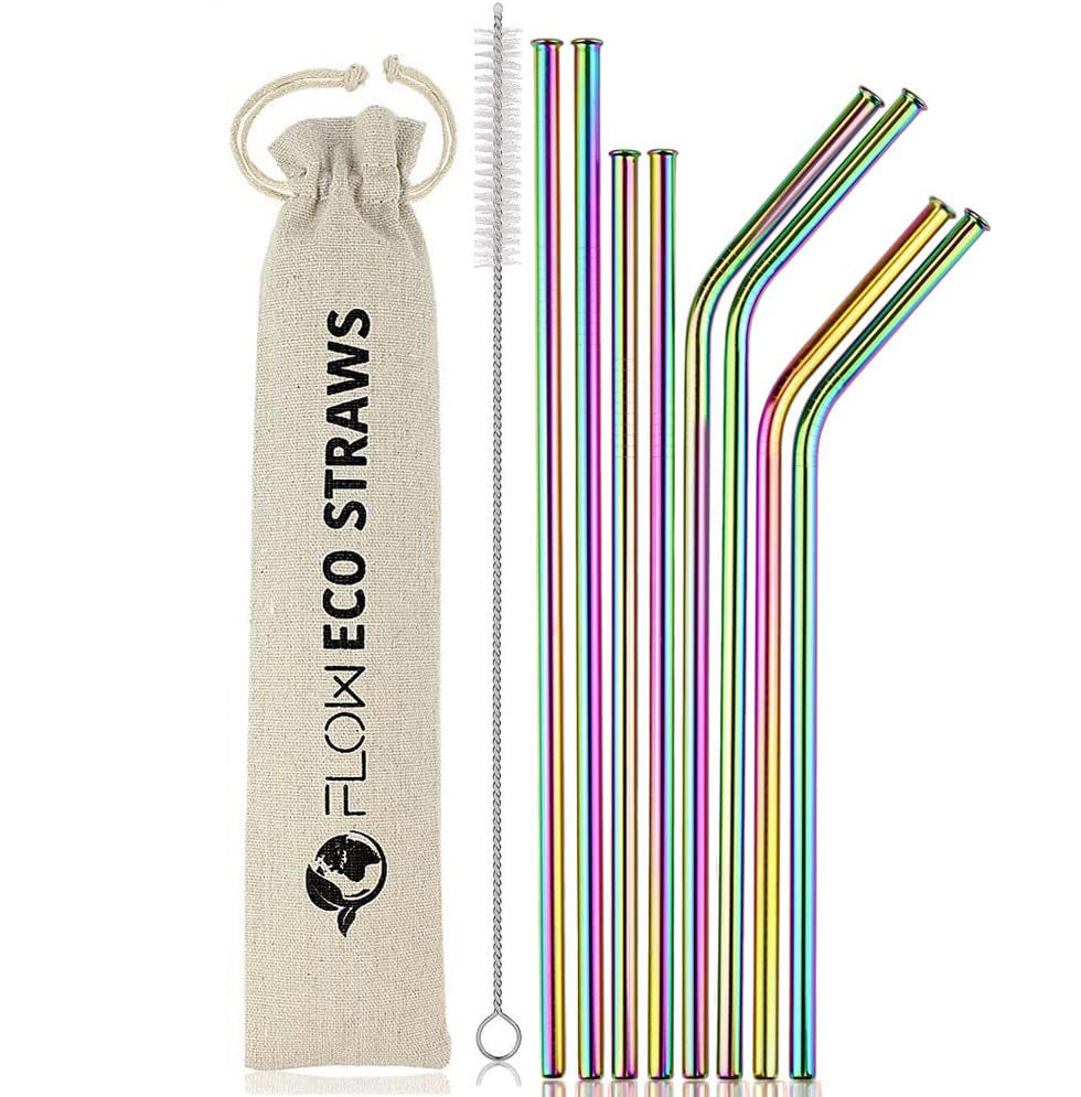 Flow Through Straw Metal Straws – FLOW Barware®